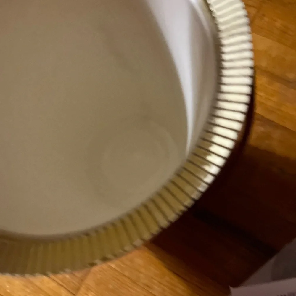 Vintage 60s Lustro Ware Large Ice Bucket Cream Gold 12” Tall MCM